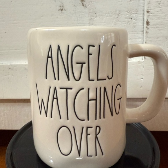 Rae Dunn Cream Mug - Angels Watching Over Design - Picture 1 of 1